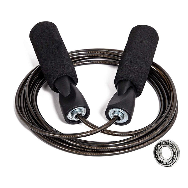 Adjustable jump rope with comfortable foam handles