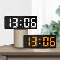 Digital Alarm Clock Voice Control Teperature Snooze Night Mode Desktop Table Clock 12/24H Anti-disturb Funtion LED Clocks Watch