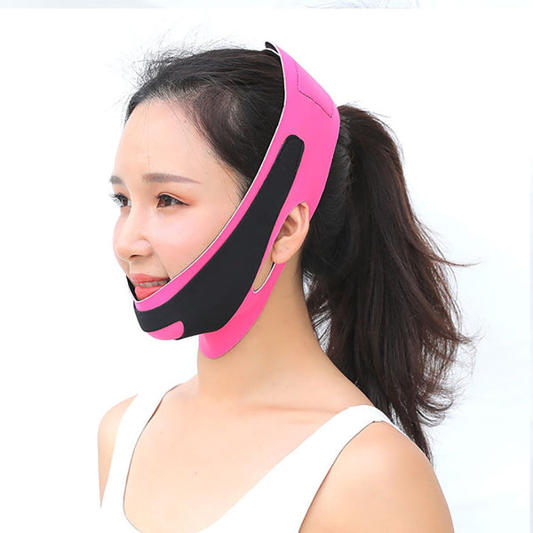 Face slimming bandage with adjustable velcro