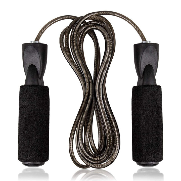 Adjustable jump rope with comfortable foam handles