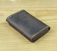 Handmade Genuine Leather Card Wallet  Leather Card Holder Men small Purse Credit ID card Holder Women Business Card case MC-412