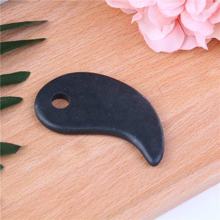 Natural jade stone guasha board in comb shape