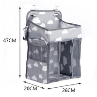 Baby crib hanging storage bag diaper nappy organizer