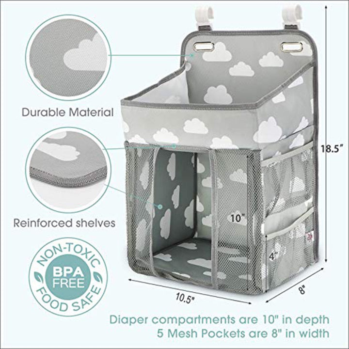 Polyester/cotton diaper bag for baby essentials