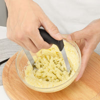 Stainless steel potato masher