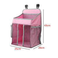 Foldable bedside organizer for baby crib
