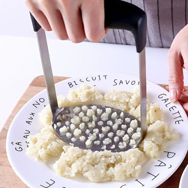 Stainless steel potato masher