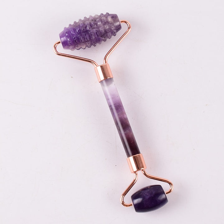 Amethyst face roller for health and beauty