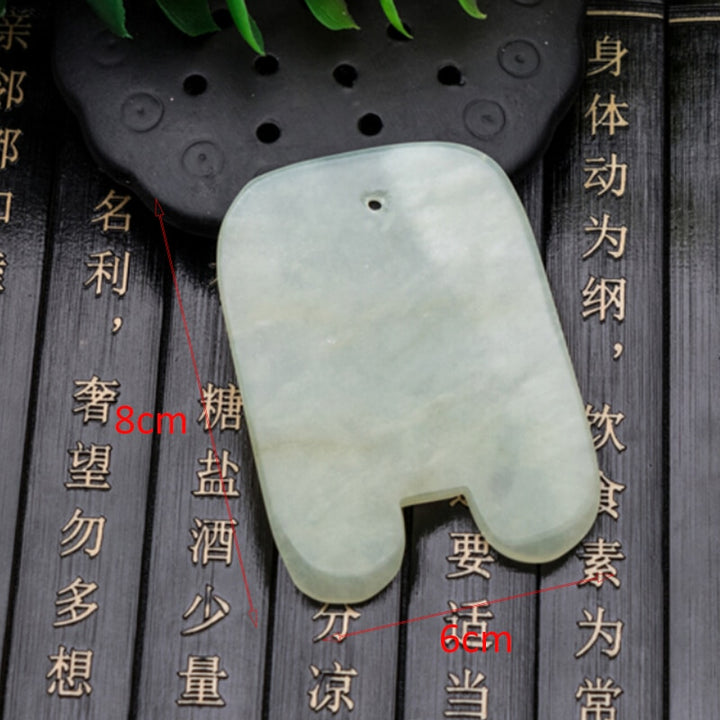 Natural jade stone guasha board in comb shape