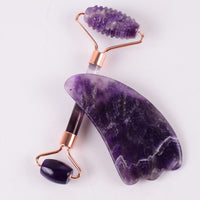 Amethyst face roller for health and beauty