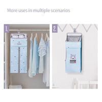 Portable waterproof baby storage organizer - crib hanging storage bag