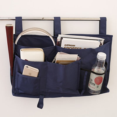 Foldable bedside organizer for baby crib