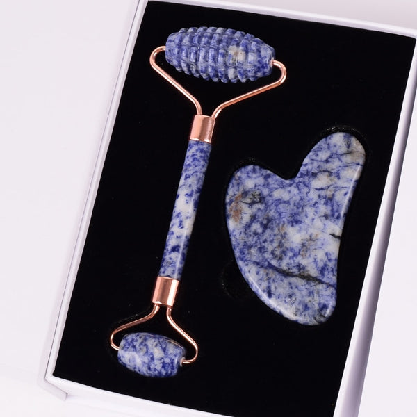 Sodalite Shoulder Neck Massager & Sawtooth Face Roller
