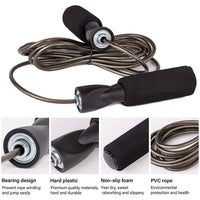 Adjustable jump rope with comfortable foam handles