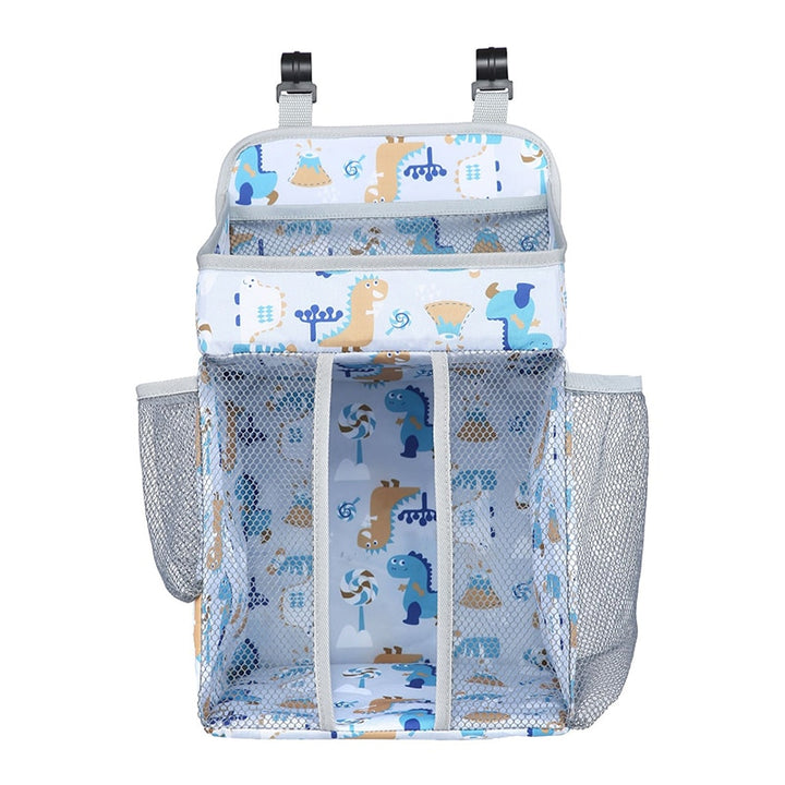 Foldable bedside organizer for baby crib
