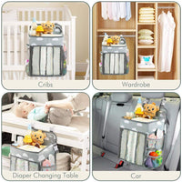 Baby crib hanging storage bag diaper nappy organizer
