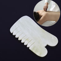 Natural jade stone guasha board in comb shape