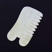 Natural jade stone guasha board in comb shape