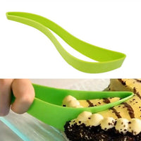 Cake pie slicer sheet guide cutter in green color