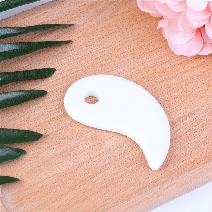 Natural jade stone guasha board in comb shape