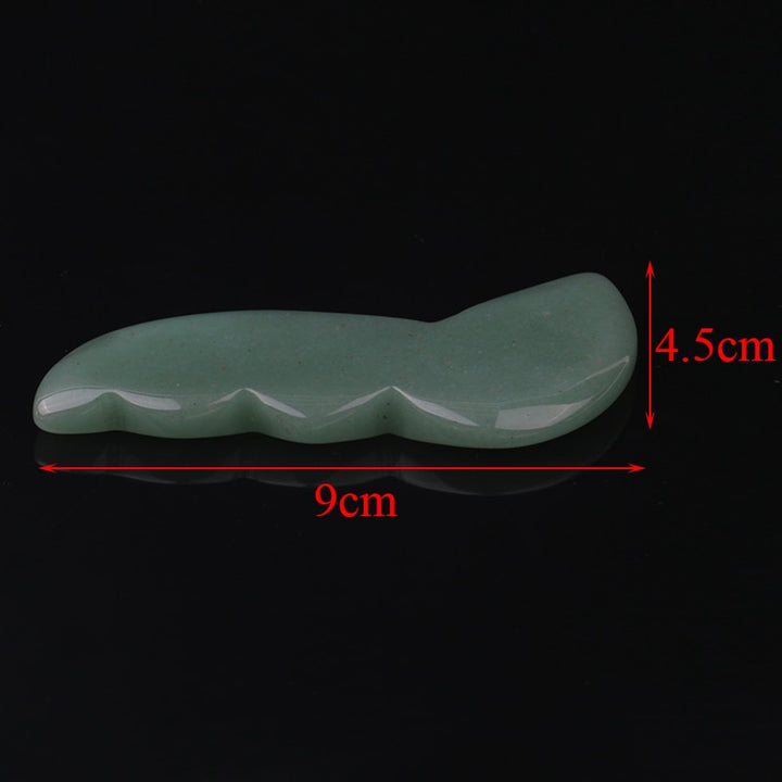 Natural jade stone guasha board in comb shape