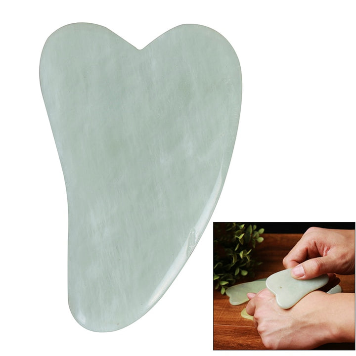 Natural jade stone guasha board in comb shape