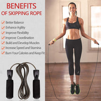 Adjustable jump rope with comfortable foam handles