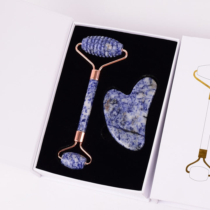 Sodalite Shoulder Neck Massager & Sawtooth Face Roller