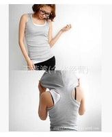 Women Candy Color Hooded Camisole