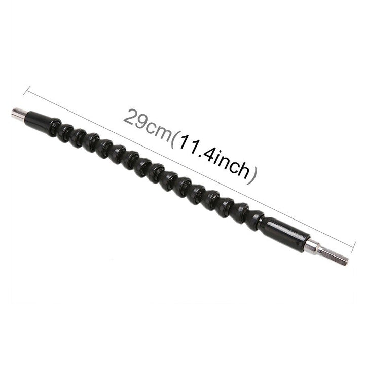 Close-up of the flexible shaft adapter, showcasing its material and flexibility.