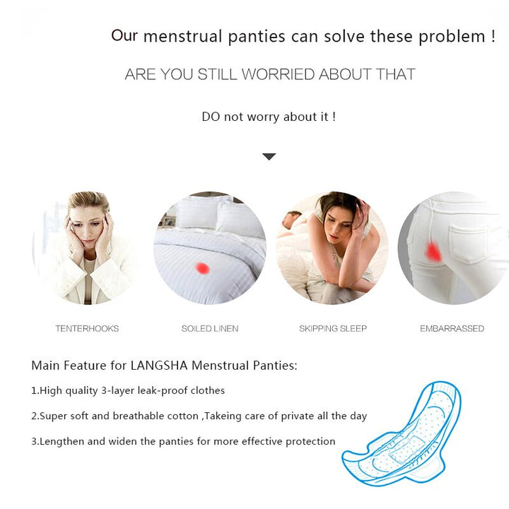 Leakproof Menstrual Period Panties - Various Colors