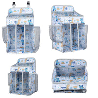 Foldable bedside organizer for baby crib