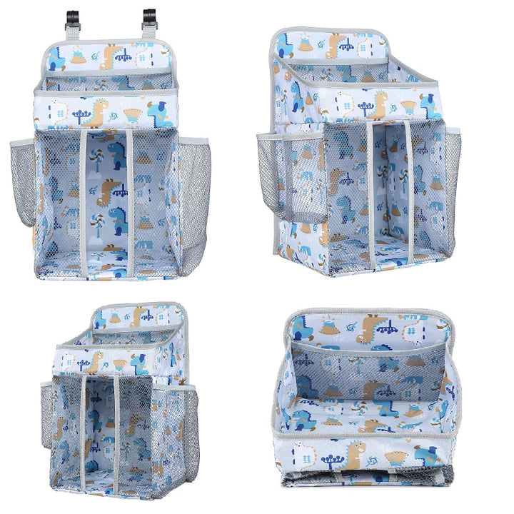Foldable bedside organizer for baby crib