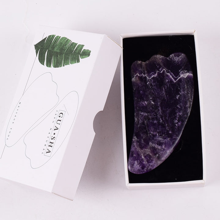 Amethyst face roller for health and beauty
