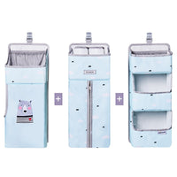 Portable waterproof baby storage organizer - crib hanging storage bag