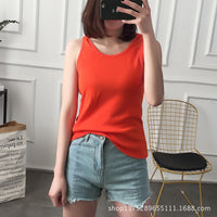 Women Candy Color Hooded Camisole