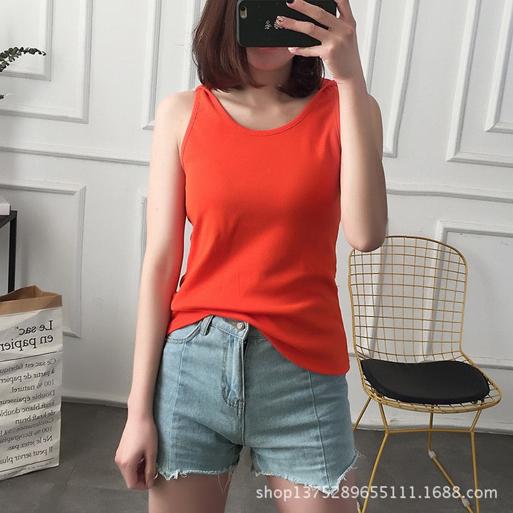 Women Candy Color Hooded Camisole