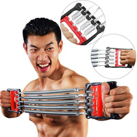 Chest Expander Hand Gripper Black Steel