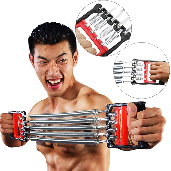 Chest Expander Hand Gripper Black Steel