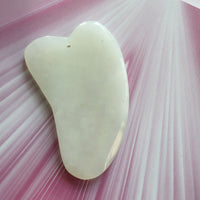 Natural jade stone guasha board in comb shape