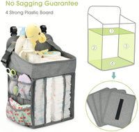 Foldable bedside organizer for baby crib
