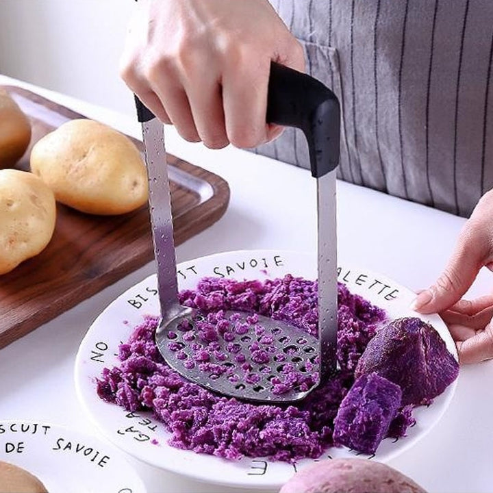 Stainless steel potato masher