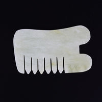 Natural jade stone guasha board in comb shape