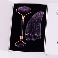 Amethyst face roller for health and beauty