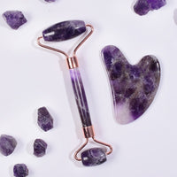 Amethyst face roller for health and beauty