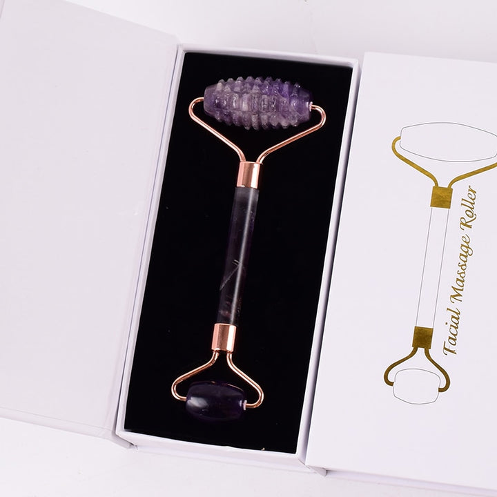 Amethyst face roller for health and beauty