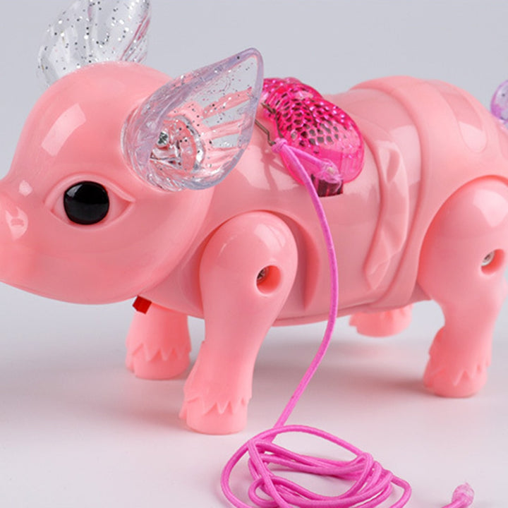 Electric Singing Pig Toy with Leash