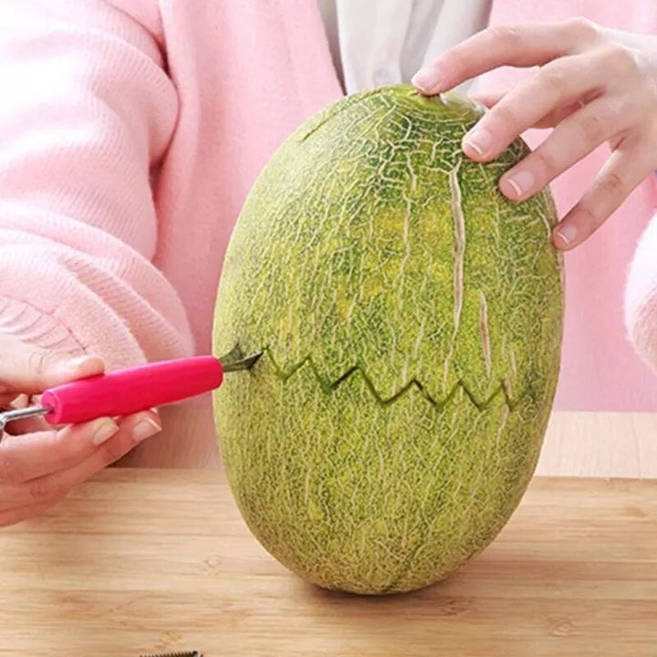 Stainless Steel Watermelon Scoop in Rose Red