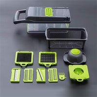 Versatile vegetable chopper with multiple blades