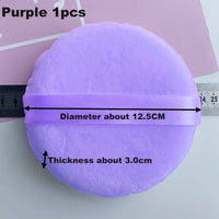 Super large cosmetic puff with silk ribbon edge